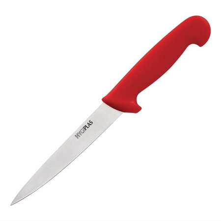 Couteau à filet rouge lame 150 mm - hygiplas -  - inox 300