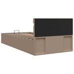 vidaXL Cadre de lit à rangement hydraulique et LED similicuir 90x200cm
