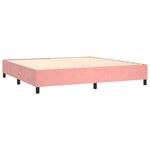 vidaXL Sommier à lattes de lit matelas et LED Rose 200x200 cm Velours