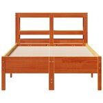 vidaXL Cadre de lit sans matelas cire marron 90x190 cm bois pin massif
