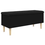 vidaXL Banc de rangement noir 102x42x46 cm bois d'ingénierie