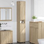 vidaXL Cabinet de salle de bain Chêne Sonoma 30 5 x 30 x 195 cm