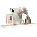vidaXL Étagère flottante murale Chêne et blanc 90x23 5x3 8 cm MDF