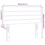 vidaXL Tête de lit Gris clair 80x5x78/88 cm Tissu