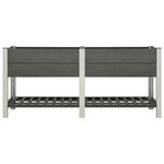 vidaXL Lit surélevé de jardin avec étagère 200x50x90 cm WPC Gris