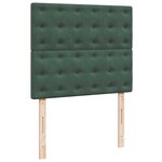 vidaXL Sommier à lattes de lit avec matelas LED vert foncé 120x190 cm