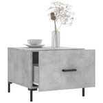 vidaXL Table basse gris béton 50x50x40 cm bois d'ingénierie