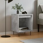 vidaXL Table de chevet gris béton 40x35x50 cm bois d’ingénierie