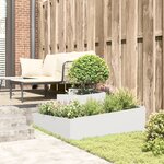 vidaXL Pots & Jardinières Blanc Plastique Moyen