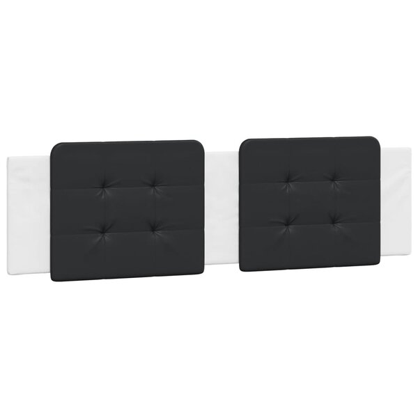 vidaXL Coussin de tête de lit Zadar noir et blanc 180 cm similicuir