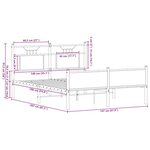 vidaXL Cadre de lit sans matelas chêne marron 140x200 cm