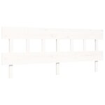 vidaXL Cadre de lit avec tête de lit blanc Super King Size bois massif