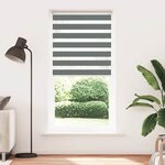 vidaXL Store zèbre gris foncé largeur du tissu 110 9 cm polyester