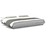 vidaXL Cadre de lit sans matelas sonoma gris 180x200 cm