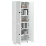 vidaXL Ensemble de Meubles 2 Pièces Blanc brillant 66 x 34 5 x 90 cm