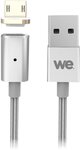 Câble USB We vers micro USB avec embout magnétique (Argent)