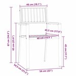 Chaises de jardin empilables vidaXL 6 Pièces 54.5x56x87 cm en teck massif