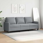 vidaXL Canapé à 3 places Gris clair 180 cm Tissu