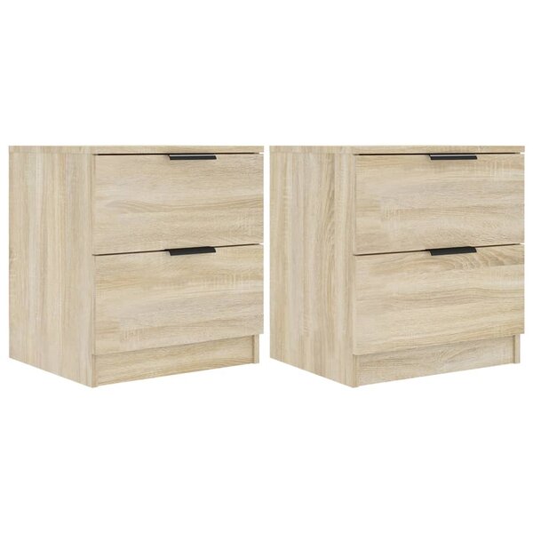 vidaXL Tables de chevet 2 Pièces Chêne Sonoma Bois d'ingénierie