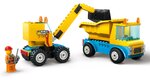 LEGO City - Ensemble de Construction Camions de Chantier et Grue à Boule de Démolition - 60391