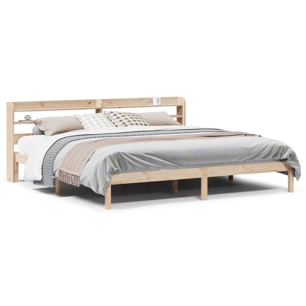 vidaXL Cadre de lit sans matelas 200x200 cm bois massif de pin