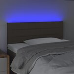 vidaXL Tête de lit à LED Taupe 80x5x78/88 cm Tissu