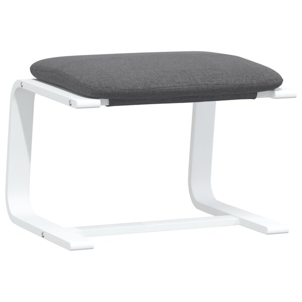 vidaXL Repose-pied Gris foncé 51x41x40 cm Tissu