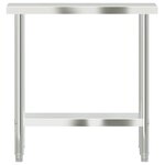 vidaXL Table de travail de cuisine 82 5x30x85 cm acier inoxydable