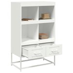 vidaXL Buffet haut blanc 68x39x111 5 cm acier