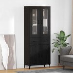 vidaXL Haut Armoire Chêne noir 69 5 x 34 x 180 cm Bois d'ingénierie