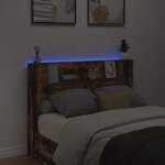 vidaXL Tête de lit Chêne fumé 140 x 16 5 x 103 5 cm Bois d'ingénierie