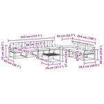 vidaXL Ensemble de canapés d'extérieur 7 pc Blanc et gris clair