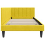 vidaXL Cadre de lit d'angle Jaune 100 x 200 cm Velours