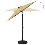 vidaXL Parasol de jardin avec lampes LED 230 x 230 cm Polyester