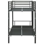 vidaXL Lit superposé Noir Métal 90x200 cm