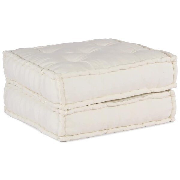 vidaXL Pouf modulaire crème 70x70x36 tissu