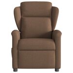 vidaXL Fauteuil de massage inclinable Marron Tissu