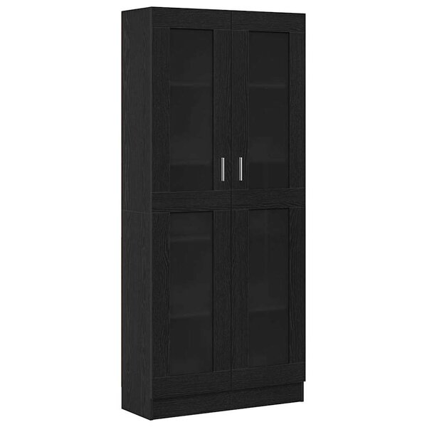 vidaXL Bibliothèque Chêne noir 82 5 x 30 5 x 185 cm Bois d'ingénierie