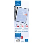Porte-cartes de visite à anneaux et pochettes détachables A4 - Noir EXACOMPTA