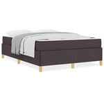 vidaXL Lit à ressorts Marron foncé et Blanc 140 x 190 cm tissu