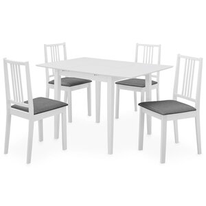 vidaXL Mobilier de salle à manger 5 Pièces MDF Blanc
