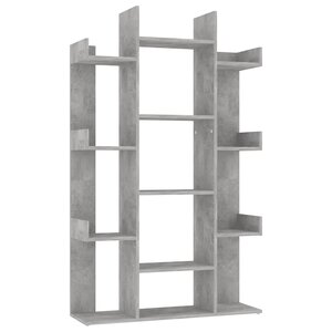 vidaXL Bibliothèque Gris béton 86x25 5x140 cm Bois d’ingénierie