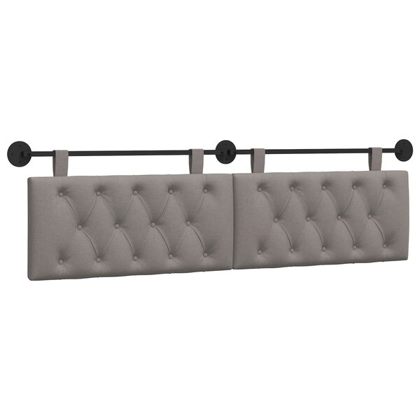 vidaXL Tête de lit suspendue Taupe Tissu