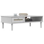 vidaXL Table basse SENJA aspect rotin blanc 100x55x33 cm bois massif