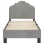 vidaXL Cadre de lit pour tout-petit avec tête de lit Gris clair
