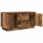 vidaXL Meuble TV avec éclairage LED vieux bois 100x41x50 cm