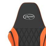 vidaXL Chaise de jeu Noir et orange Similicuir