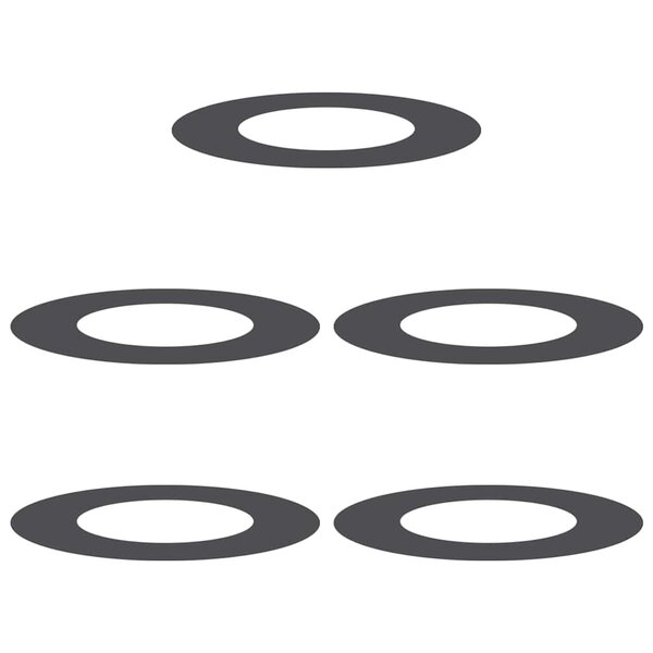 vidaXL adapté pour anneaux d'arbre plats 5 Pièces Noir Ø40 / 70 cm Acier