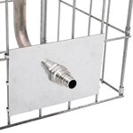 vidaXL Colonne Gabion avec Robinet d'Eau 100x25x25 cm Acier Inoxydable 304