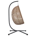 vidaXL Chaise suspendue Crème claire 104 x 100 x 191 cm polyrotin